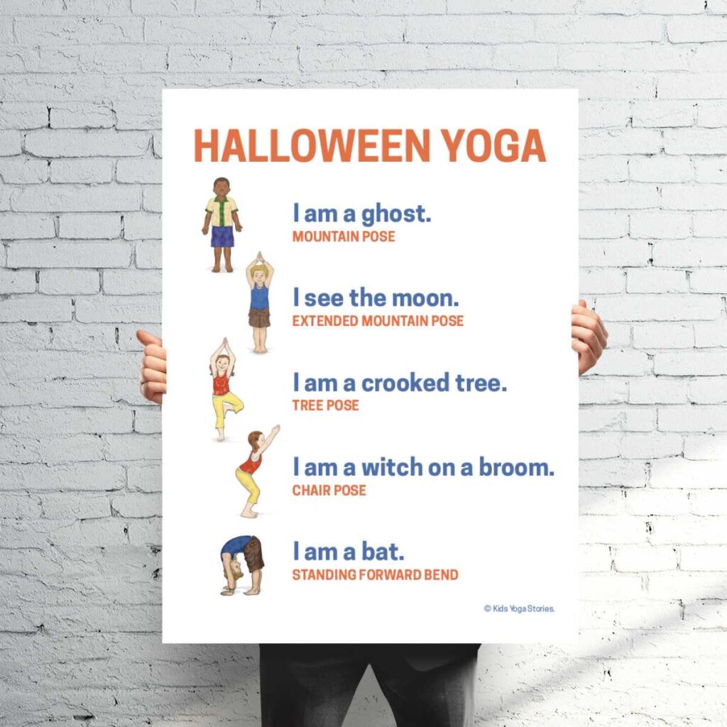 Free Halloween Yoga Poster for kids | Kids Yoga Stories