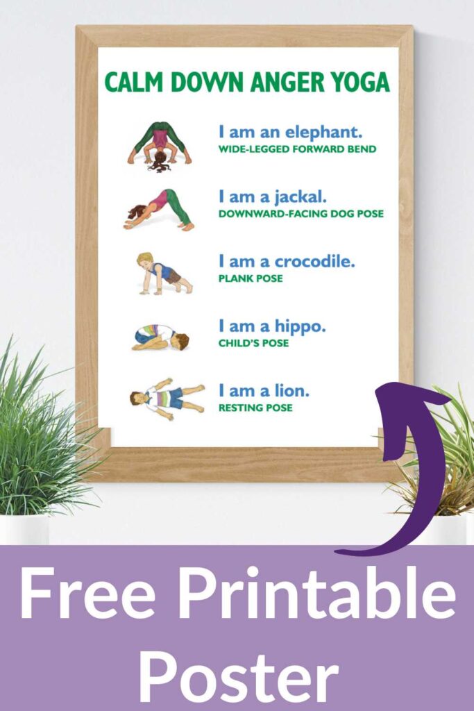 Calm Down Anger with Yoga  Poster | Kids Yoga Stories