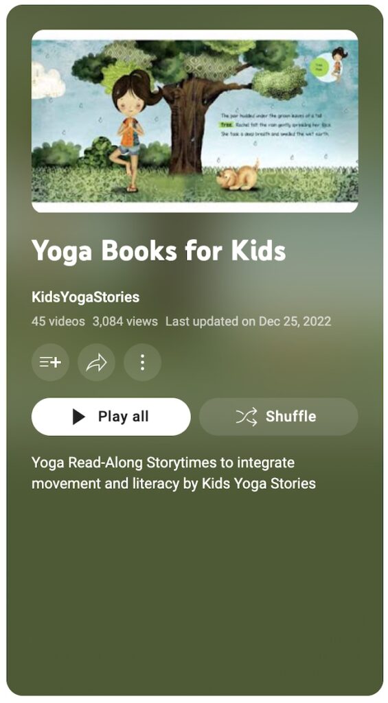 Yoga Books Playlist on YouTube | Kids Yoga Stories