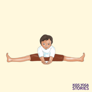 Seated wide-legged forward bend pose | Kids Yoga Stories