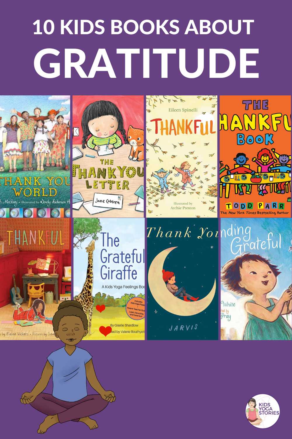 10 Books about Gratitude | Kids Yoga Stories