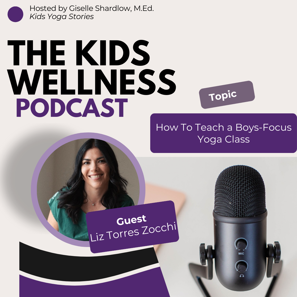 Join Giselle Shardlow, founder of Kids Yoga Stories, and Liz Torres Zocchi, owner of Mindful Yoga with Liz, as they talk about the unique challenges and rewards of running a yoga class exclusively for boys. Discover insights into how Liz connects with her students and fosters a love for yoga in a male-centric environment.