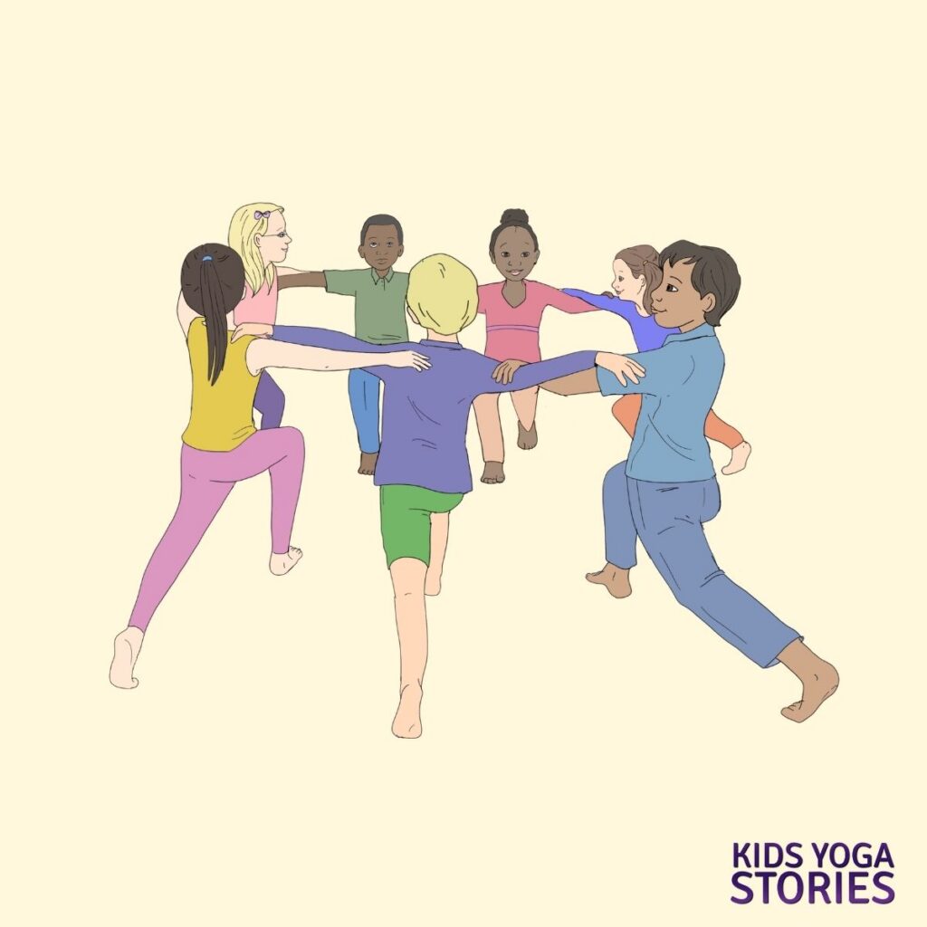 Group Crescent Lunge | Kids Yoga Stories