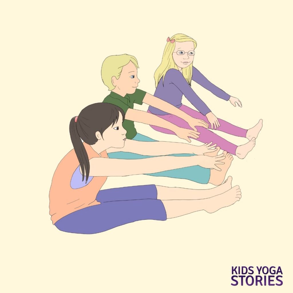 Group Seated Forward Bend | Kids Yoga Stories